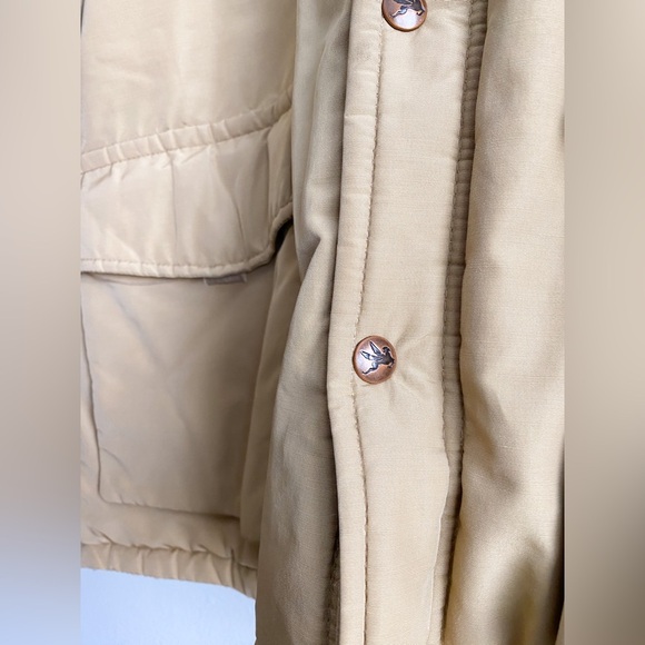 Golden Fleece Vintage Men’s Tan Hooded Parka Puffer Jacket Quilted Rare USA 1X - Picture 10 of 12